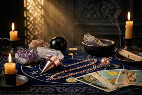 Image of Solid Cone Small Copper Pendulum for Reiki Healing, Dowsing & Chakra Balancing - Well Balanced Divination & Meditation Tool