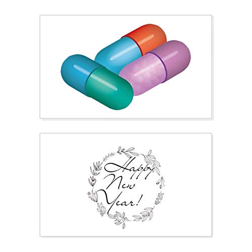 Tarjeta conmemorativa de Año Nuevo con mensaje de bendición y diseño de salud