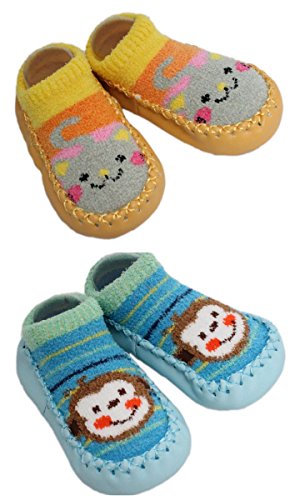 LCH , Chaussures souple pour bébé (garçon) Vert/jaune taille unique - jaune - L