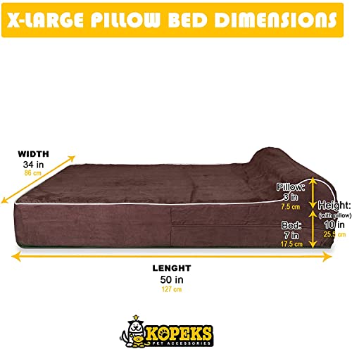 KOPEKS-Dog-Bed-Replacement-Cover-Memory-Foam-Beds-Brown-Extra-Large-Jumbo-Size - Cucciolini Doodles   KOPEKS-Dog-Bed-Replacement-Cover-Memory-Foam-Beds-Brown-Extra-Large-Jumbo-Size