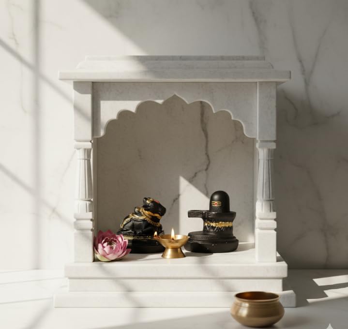 Image of POOMEE Divine 3-Inch Resin Shivling and Nandi Ji Statue Set - Premium Handcrafted Mahadev & Nandi Bull Murti for Home Temple, Mandir, Car Dashboard, and Spiritual Gifting (Matte Black & Gold)