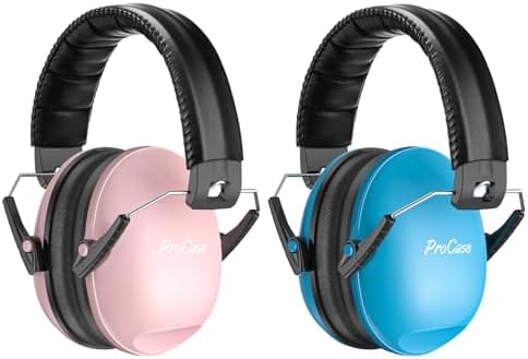ProCase Kinder Gehörschutz NRR 21dB Lärmschutz für 3-12 Jahren Ohrenschützer Kapselgehörschutz für Schlaf, Reisen & Karnevalsumzügen Autismus Noise Cancelling
