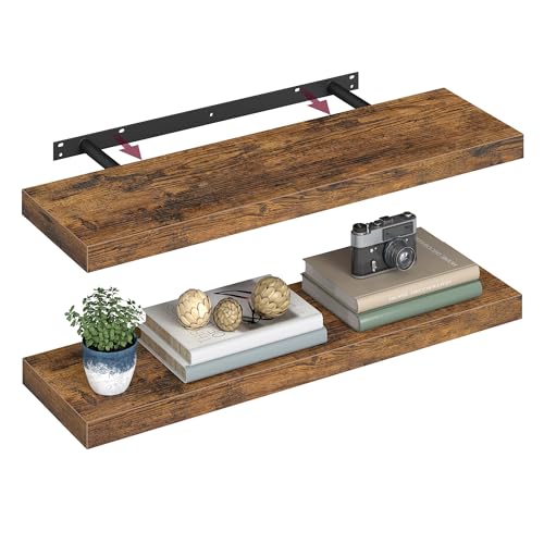 VASAGLE Wandregal, 2er Set, Schweberegal, Regalbrett, 20 x 80 x 3,8 cm,...