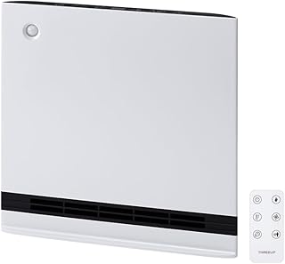 スリーアップ 超薄型 パネルセラミックヒーター 節電/室温センサー付 大風量 1200W ワイド温風 温度設定 安全設計 リモコン付 ホワイト CH-AZ0696WH