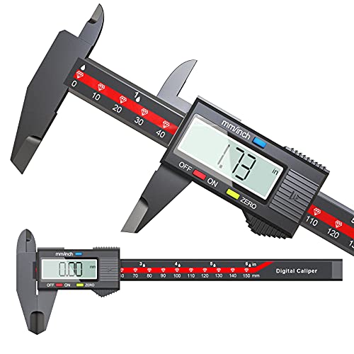 Digital Caliper, APMIEK Electronic Digital Caliper, High Accurate 6'' Electronic Vernier Calipers Micrometer Measuring Tool, LCD Screen, Inch Millimeter Conversion for Household/Home DIY Measurement