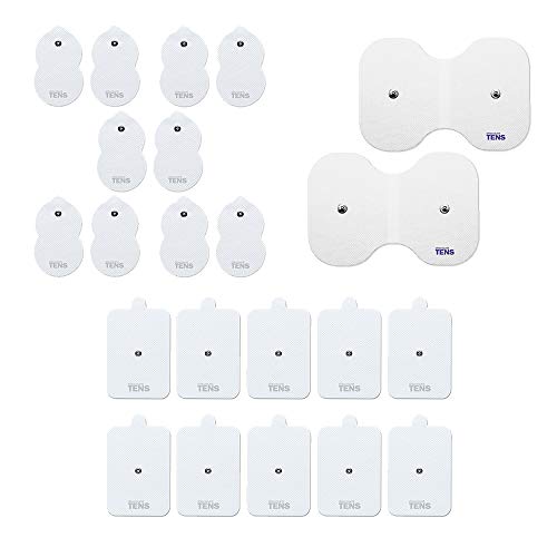 Image of Discount TENS Electrode Pads Compatible with Omron, 22 Pack | Superior gel with metallic grid, long-lasting latex-free hydrogel, flexible comfort, even current flow, strong skin adhesion
