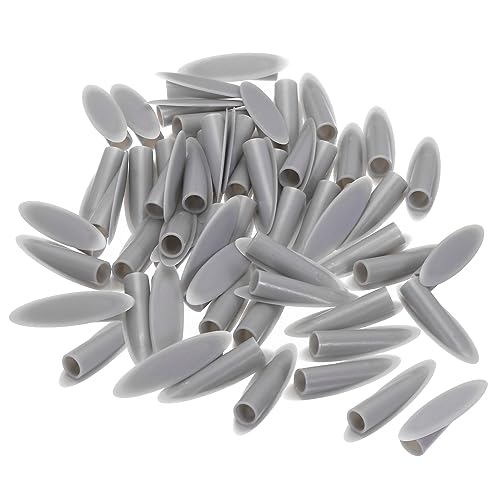 Image of MECCANIXITY 9mm Plastic Pocket Hole Plugs,Wood Plugs Covers Slant Hole Caps for Pocket Hole Jig Working Tool Accessories,Grey Pack of 200