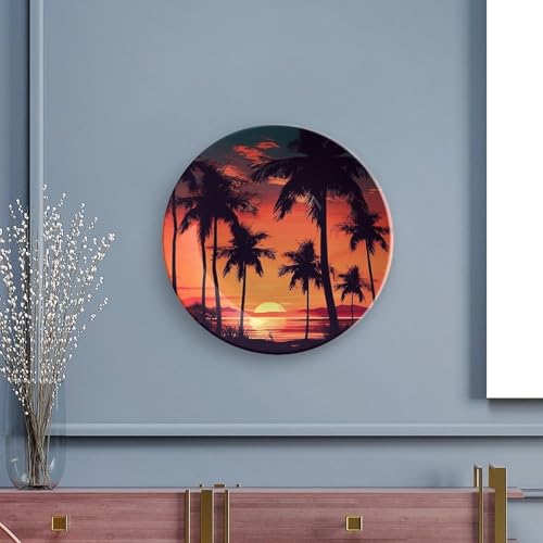 Plato decorativo Palm Tree Summer Sunset 7 pulg miniatura 5
