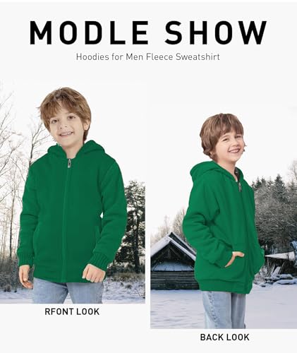 Image of GEEK LIGHTING Boys Sherpa Lined Hoodie Kids Fleece Sweatshirt Full Zip Hooded Jacket