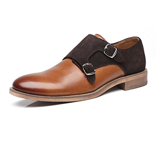 Image of Brown Leather Slip-On Loafers for Men by La Milano