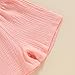 VISGOGO Infant Baby Toddler Girls Summer Clothes Solid Color Sleeveless Camisole Linen Short Set Baby Summer Outfits (Pink, 2-3 Years)