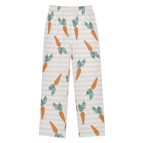 Stripe Carrot Boys Pants Boys Athletic Pants Long Pant for Boywith Pockets Wide-Leg Size 6-14Y