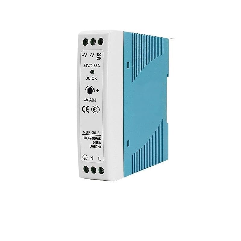 1PCS 5V 12V 24V 48V Power Supply MDR-20W 60W 100W Industrial mini AC/DC Rail Power Switch Single Output Switch (Color : MDR-20-5V)