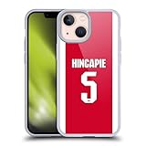 Head Case Designs Officially Licensed Arsenal FC Piero Hincapié 2025/26 Players Home Kit 2nd Group Gel Case [Military Grade Protection] Compatible with Apple iPhone 13 Mini