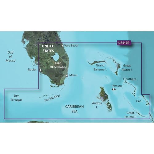 Bluechart G2 Vision Card Garmin carte pour naviguer de Vero Beach à Naples