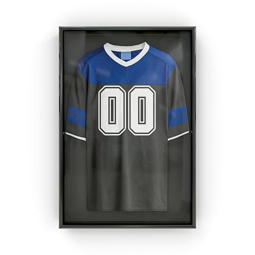 Snap - Sports Jersey Display Case - Shadow Box - 20'x30' - Black Wall Mount - Jersey Display Cabinet - Wall Hanging - Sports Memorabilia - Sports Room Décor
