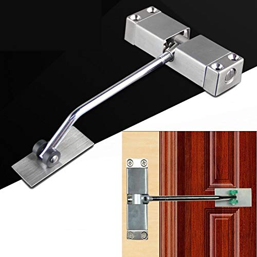 Ferme-porte, ferme-porte automatique, ferme-porte à ressort monté automatiquement, en acier inoxydable, Surface réglable, porte à fermeture automatique