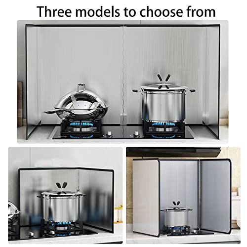 Barrera antisalpicaduras de acero inoxidable plegable con acabado pulido para cocina 4