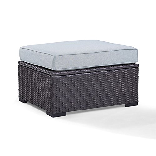 Ergode Biscayne Ottoman | Sleek Design | Long-lasting Quality | UV Resistant Wicker | Steel Frame | Customize Your Setup | Effortless Assembly | Perfect for Outdoor Entertainment