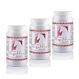 3 Dosen EquiMove muscle (3 x 1,5 kg). Gamma-Oryanol und Algen ohne Aromastoffe. Effektiver Muskelaufbau für dein Pferd. Für intensive Trainings- und Muskelaufbauphasen sowie begleitend bei Problemen der Muskulatur.