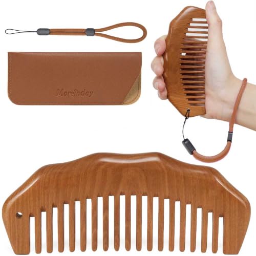 Peine de madera con correa antideslizante ajustable miniatura 1