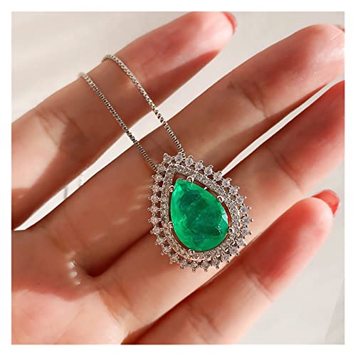 Luxo 925 Sterling Prata Conjuntos de Jóias de Casamento para Mulheres 10 * 14mm Criado Emerald Labor