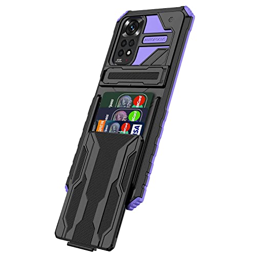 Capa Capinha Anti Impacto para Xiaomi Redmi Note 11 Pro 4G/5G com Card Slot Carcaça Carteira Antique