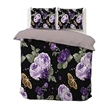 Super Matériel :Parure lit en microfibre de haute qualité,tissu Rapidement plus durable que le coton.Doux, confortable et respirant, ce tissu est doux pour la peau et contribue à améliorer le confort de sommeil pour un confort ultime.