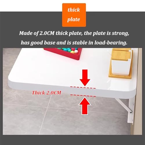 Table pliante murale pour buanderie rabattable et bureau mural gain de place - 4