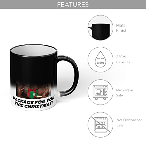Print Maniacs Barry Wood Mug Christmas 11oz Gift Secret Santa Stocking Women Girls Her Hot Coffee Tea Xmas Present Adult Joke Funny Rude Naughty Big Package Mug (Magic Reveal) - Image 4