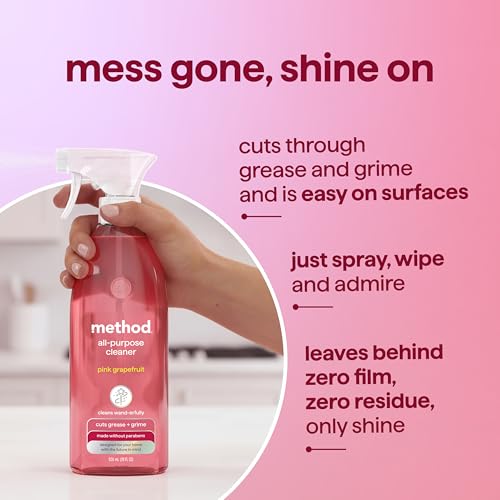 Method All-Purpose Cleaner, Pink Grapefruit, Plant-Based, 28 oz Spray Bottle - image 7