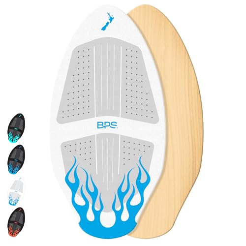 BPS 'Flame' Skimboard (40 Inch, White/Blue) Without RPET Bag