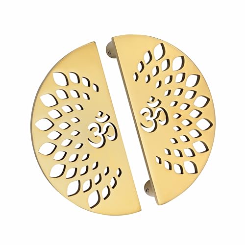 Image of COMPASS Main Door Handle | Door Handles for Main Door | Pull Handles for All The Doors of House | Office | Hotels, Antique Finish (Om Gold, 6 Inch)
