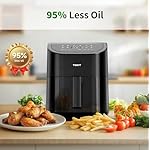 TOKIT Kitchen Air Fryer Countertop 10-in-1 with 4.8 QT Capacity Airfryer 95% Less Oil, 100+ Recipes, 1500W Max 400℉,Roast, Reheat, Dehydrate, Bake, Broil & More, Nonstick Basket Dishwasher-Safe, Gift - Image 5