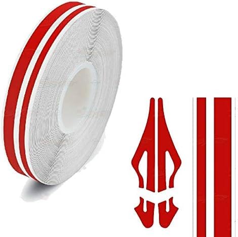 Image of Roll Vinyl Pinstriping Solid Line Tape Racing Stripes Decal Sticker Auto Pinstripe Tape,Automotive Pinstriping Tape,Vinyl Pinstripe Tape 32 ft,Motorcycle Pinstripe (Red 1 /2)