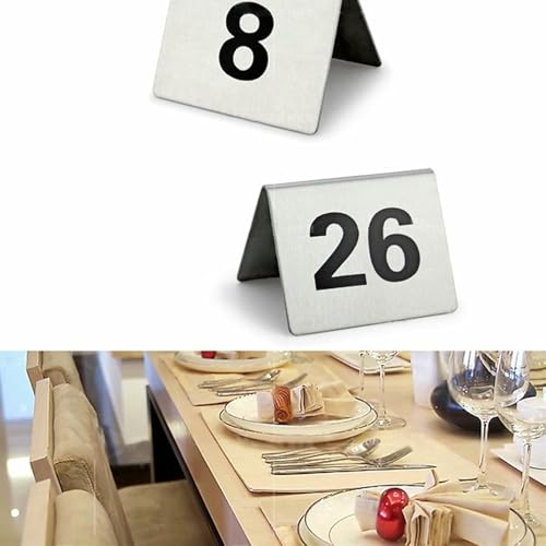 Tarjetas Numeradas de Acero Inoxidable con Acabado Premium para Hostelería 6