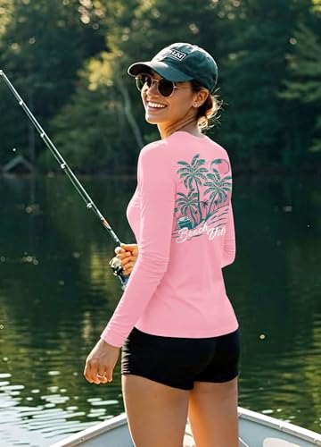 BesserBay Women’s UPF 50+ Long Sleeve Rash Guard Sun Protection Outdoor Performance Shirts for Hiking Swim Fishing4
