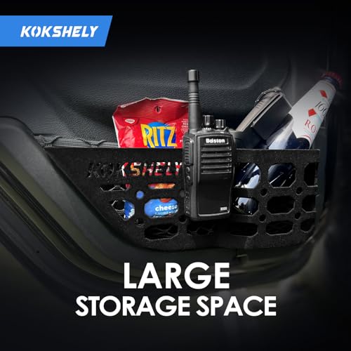 Image of Metal Rear Door Pocket Molle Panels Compatible With 2018-2024 Wrangler JL 4 Door Only & 2020-2024 Gladiator JT|JL /JT Door Pockets|Surface Fluff Skin Friendly|Steel Storage Replaces Door Mesh
