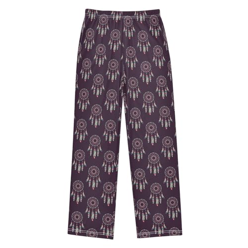 ZZXXB Dream Catcher Print Boys Long Pants Soft Trousers Elastic Waist Kids Lounge Bottoms with Pockets S-XL