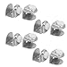 Aexit Cupboard Cabinet Fall Protection Adjustable Threaded Glass Clamps Clip Safety Clips 18x15x14mm 8pcs
