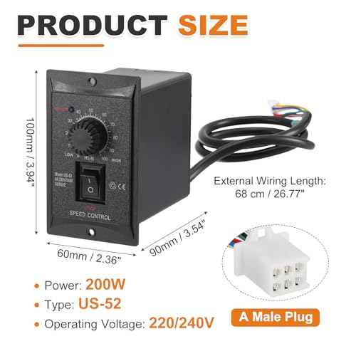 Controlador de velocidad de motor CA 200W que soluciona tirones mecánicos 3