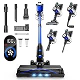 Cordless Vacuum Cleaner 500W/48KPA, Vacuum Cleaners with 3 Modes, Powerful Suction, Anti-Tangle Brush, Lightweight Handheld Stick Vacuum for Pet Hair, Carpet, Hardwood, Floor
