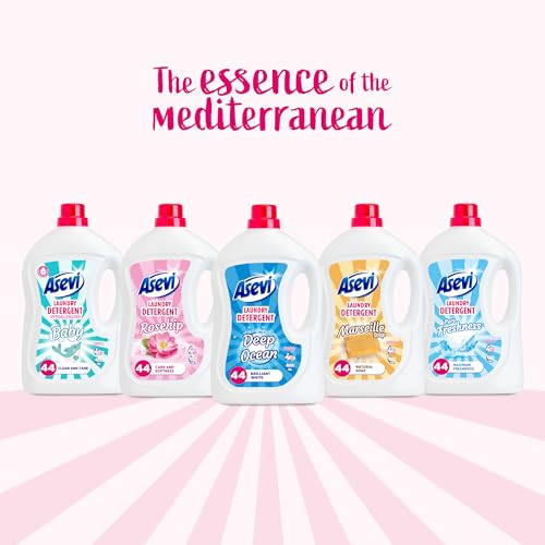 Asevi Laundry Detergent, Washing Liquid Detergent, Laundry Cleanser, 2376 ml, 44 Washes, Marseille Soap - Image 5