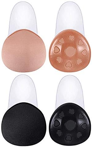 Strapless Invisible Bra Push Up Breast Pasty Sticky Adhesive Bra Lift Silicone Nipple Cover (2 Pairs)