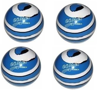 Candlepin Bowling Balls - Comet Rubber - Royal with White & Black (4 1/2 inch- 2lbs. 6oz.)- 4 Balls
