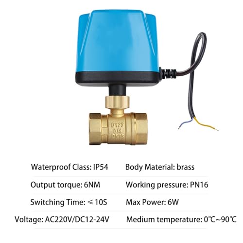 Vanne motorisée AC220V DN40 à 2 voies en laiton pour régulation d'eau - 4