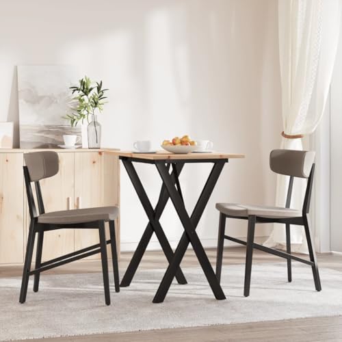Mesa de comedor de 80x50 cm de madera y acero para cocinas pequeñas 4