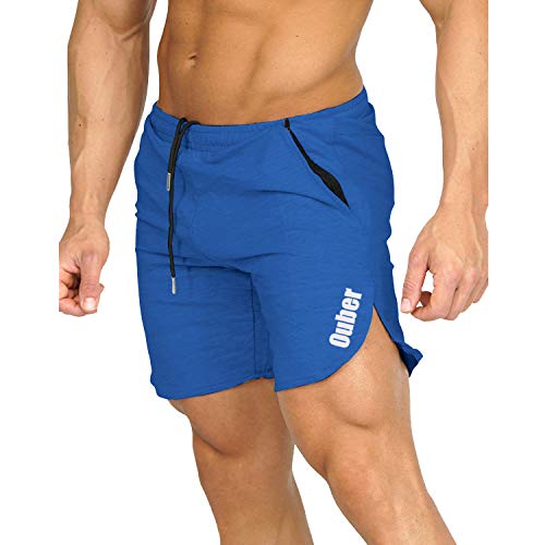 Ouber Men's Bodybuilding Lifting Gym Workout Sweat Shorts
