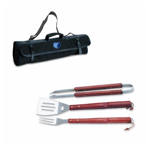 NBA Memphis Grizzlies 3-Piece BBQ Tool Set with Carry Tote