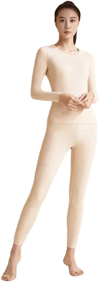 Women's Thermal Underwear Set, Top And Pants, High-Elastic Thickened Seamless Underwear Base Layer